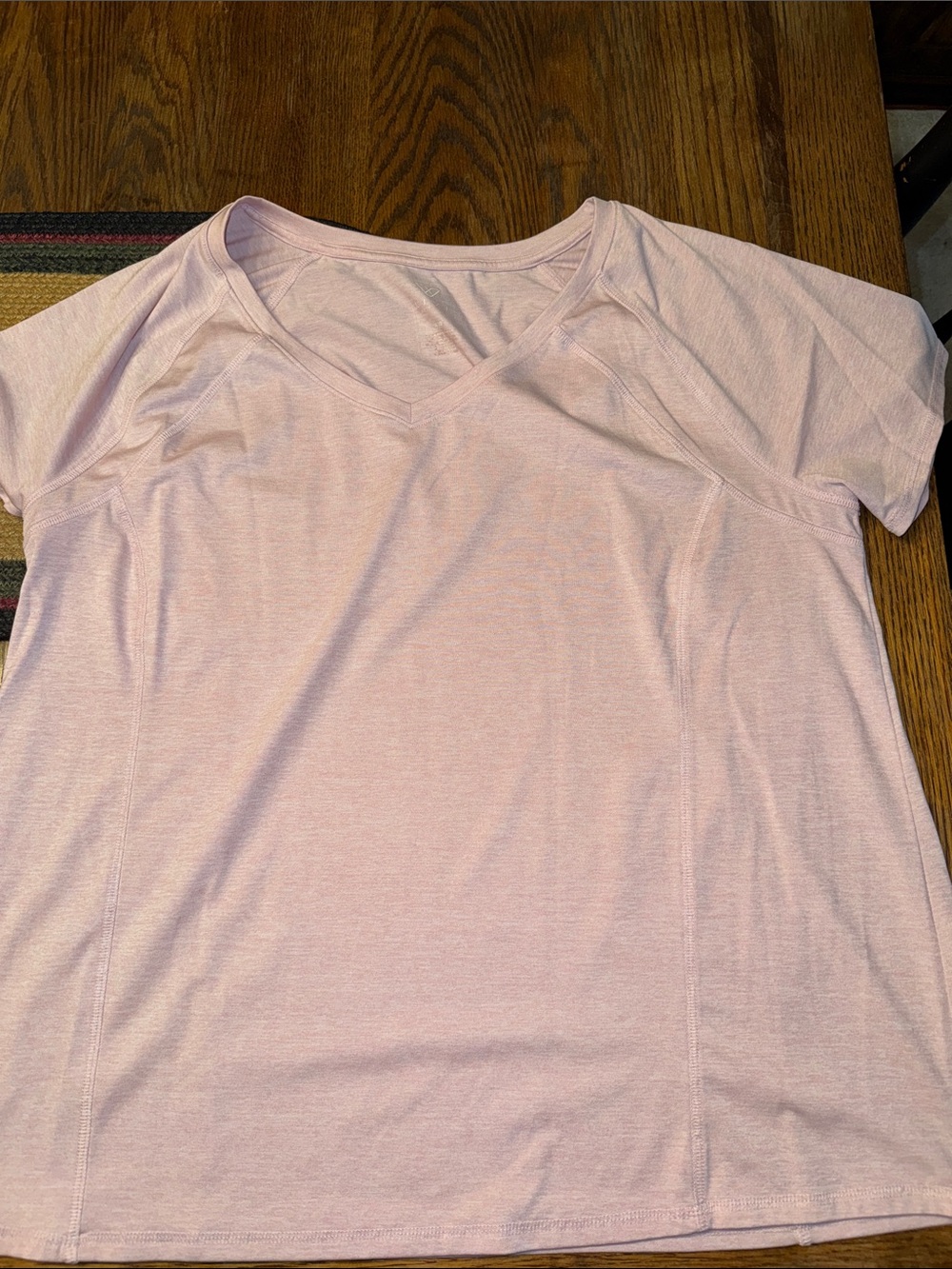 Livi Active Light Pink Short Sleeve V-Neck Athletic Top